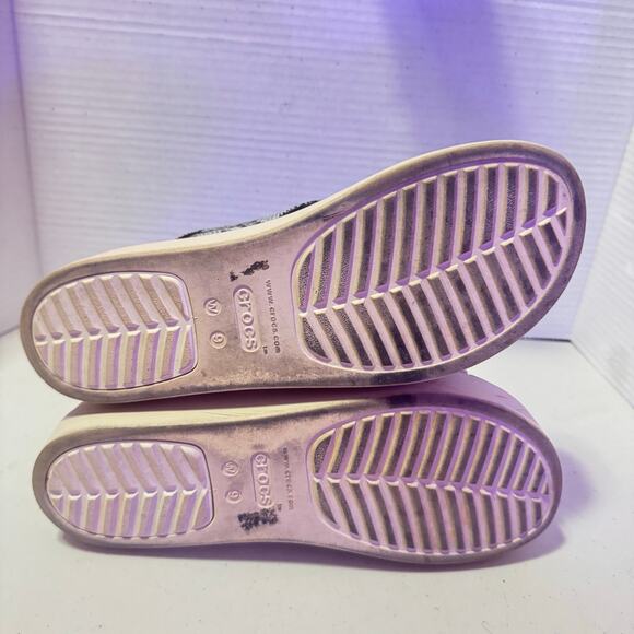 Crocs Snakeskin Adjustable platform Sandals in great condition SZ 9 - Picture 8 of 8